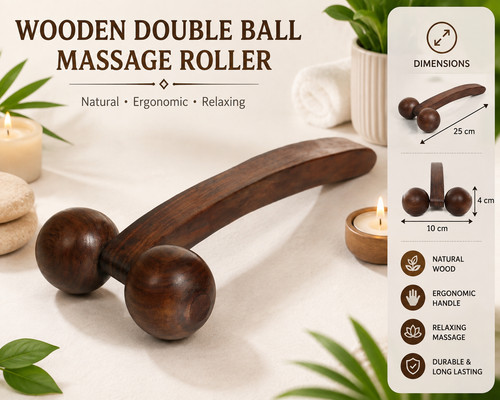 Wooden double ball massage - wooden,
