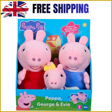 Peppa Pig 3 Pack Plush Peppa George And Evie Cuddly Toy