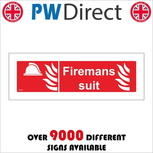 Sign fireman suit - suit, helmet