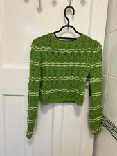 Zara Green Cropped Jumper Size