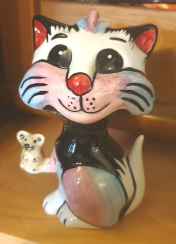 Lorna bailey cat holding mouse - lorna,