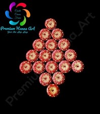 Set of 12 Henna (Mehndi) Tealight Decorative Candles Diwali, Wedding, Christmas