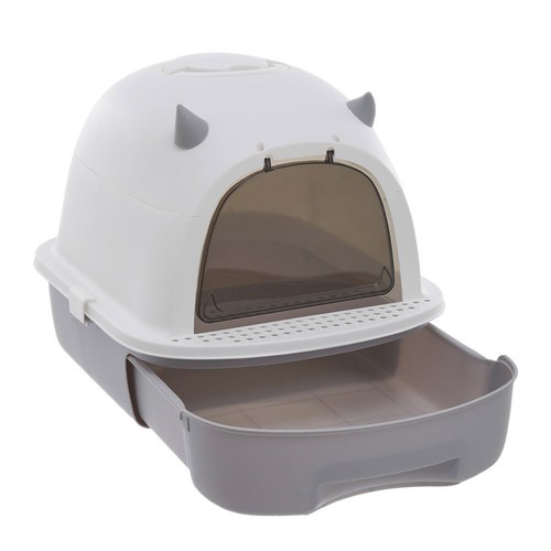 Hooded cat litter tray - cat,