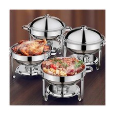 5.5QT Chafing Dishes for Buffet 4 Pack, Chafing Dish Buffet Set with Lid, Sta...