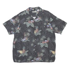BATIK BAY Mens Black Hawaiian