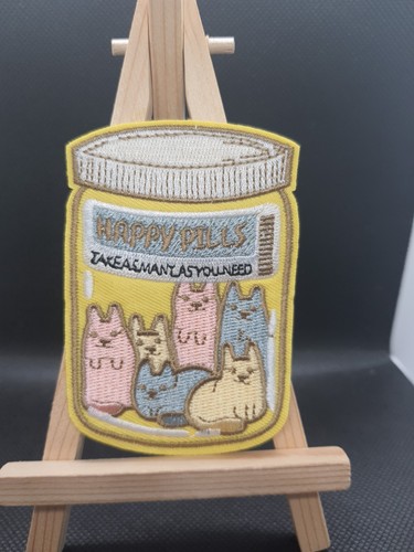 Happy pills embroidered - happy,