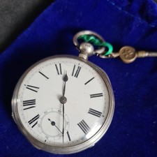 Antique Solid Silver Gents Waltham Mass Pocket Watch 1883 W/O Ref4162
