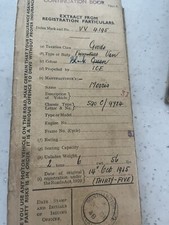 Morris Van 1935  Log Book   Collectible Memorabillia  Wall Art