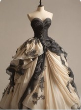 Medieval Vintage Ball Gown Sweetheart Evening Dresses 3D Flower Floor Length