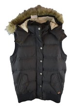 FAT FACE Grey Padded Gilet size Uk 8 WOmens Puffer Hooded Casual Outdoors