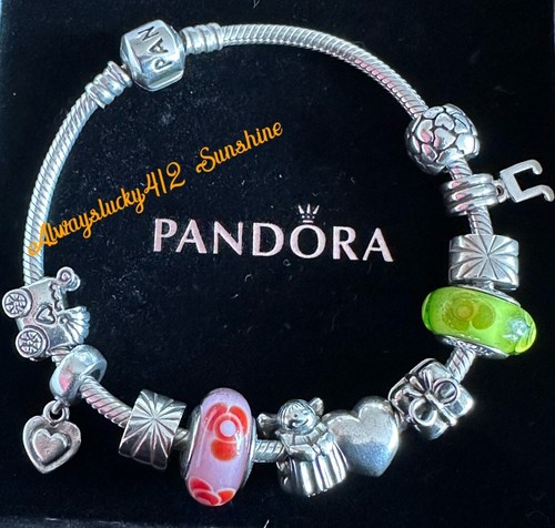 Pandora bracelet with charms - bracelet,