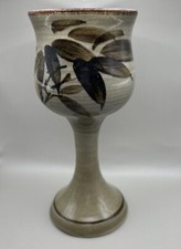 J S Stuart Wine Goblet. Studio Pottery. Exeter Devon. Vintage