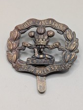 WW1 4th Territorial Battalion South Lancashire Regiment Cap Badge. Read Descript