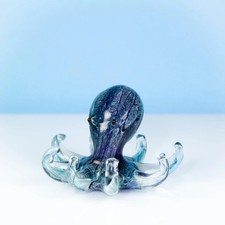 15cm Blue Glass Octopus