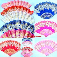 Hand Fan Sumner Portable Fan Summer Hand Held Deco Spanish Oriental Glitter Fan