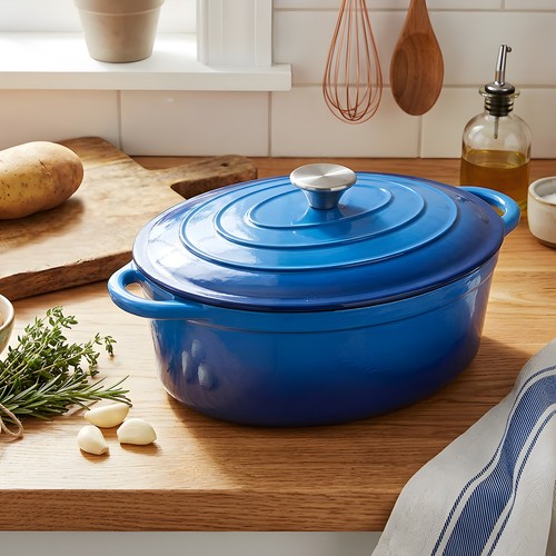 Oval enamel cast iron dutch - oval,