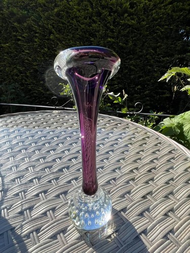 Vintage purple art - glass, tulip