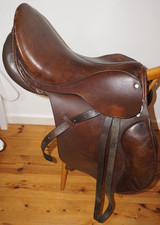 Genuine Don Burrell English Quality Leather Saddle Horse Pony 17 inch Excellent!