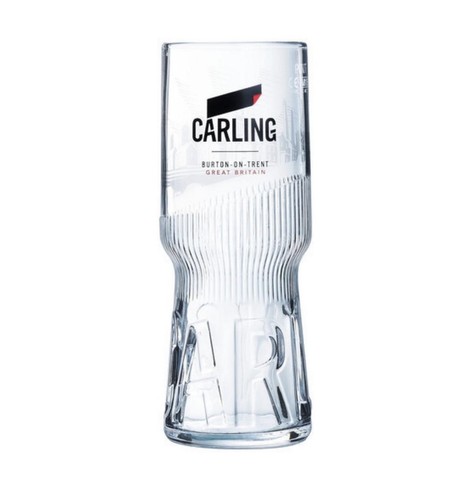 Carling pint glasses - x, box