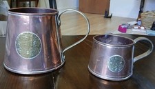 Antique Copper Ale Tankards