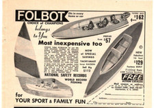 1967 Print Ad Folbot Corp Boats Fits in Every Home or Car World Record Fishing