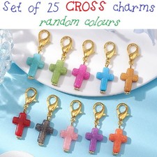25pcs Cross Dangle Charms -