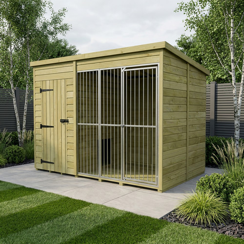 Dog run full - with, bars
