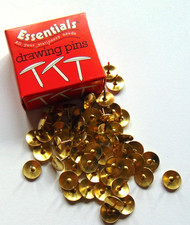 50 x Brass Drawing Pins Strong