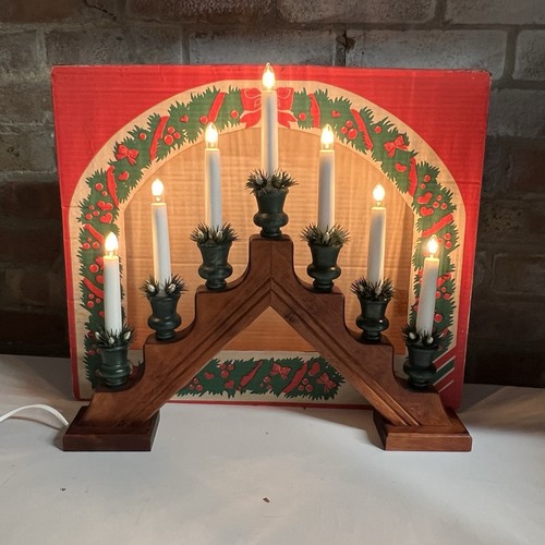 Vintage konstsmide wood candle - vintage,