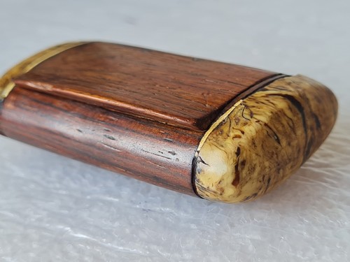 Antique wooden snuff box - wooden,