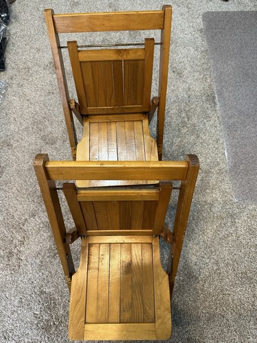 Vtg wooden slat - vtg, slat-back