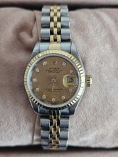 Rolex Watch 69173 Datejust 26mm  Diamond Dot  18kt 18ct Gold Authentic box Used