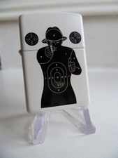'Shooting Target' 2015 Zippo Lighter - White Matte