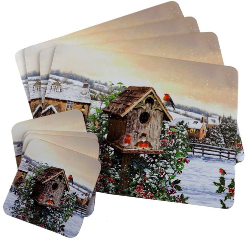 Christmas robin placemat - robin,