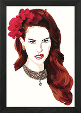 Lana del rey Portrait with Red