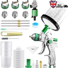 HVLP Air Paint Spray Gun Kits 1.3/1.7/2.0MM Nozzles Gravity Feed Car Auto Primer