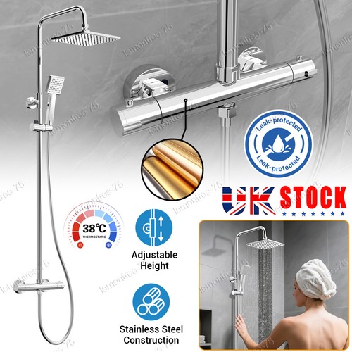 Chrome shower mixer square - chrome,