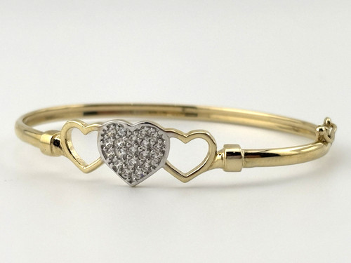 9ct yellow gold - yellow, cz