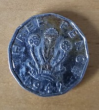 1942 Three Pence silver