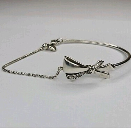 Pandora silver bow bracelet - bow,
