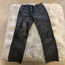 AMI Real leather trousers