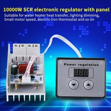 10000W SCR Digital Voltage Regulator Speed Control Dimmer Thermostat AC 220V