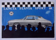 LANCIA FLAVIA SPORT 1.8 orig 1966 Sales Leaflet Brochure - English Text