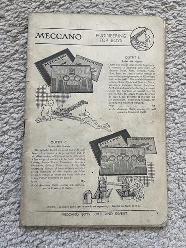 Meccano catalogue circa 1930 - meccano,
