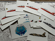 Aermacchi MB-339 aircraft manufacturer's promo postcard set of 12 in folder