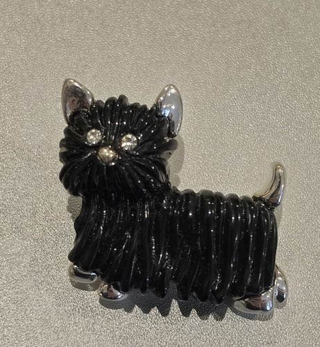 Vintage black enamel scottish - black,