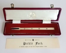 Vintage silver pickle - silver, fork