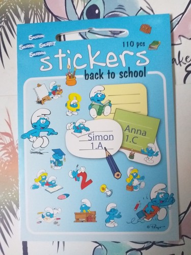 Smurfs stickers back school - stickers, to