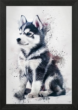 Alaskan Malamute Knight Framed