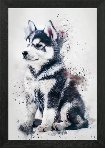 Alaskan malamute knight framed - alaskan,